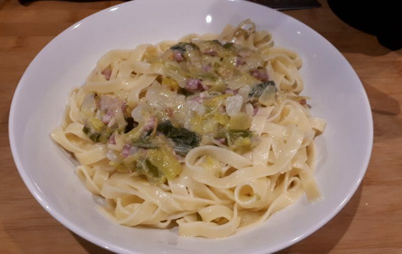 Cliquez pour zoomer ! Tagliatelles à la crème de poireaux Thermomix par Sandra1985