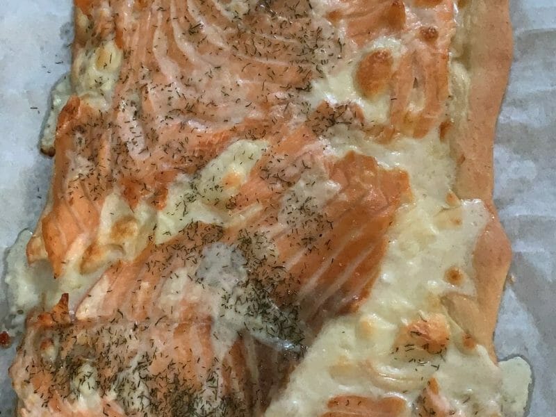 Cliquez pour zoomer ! Pizza au saumon et sauce kiri Thermomix par Elle Aime