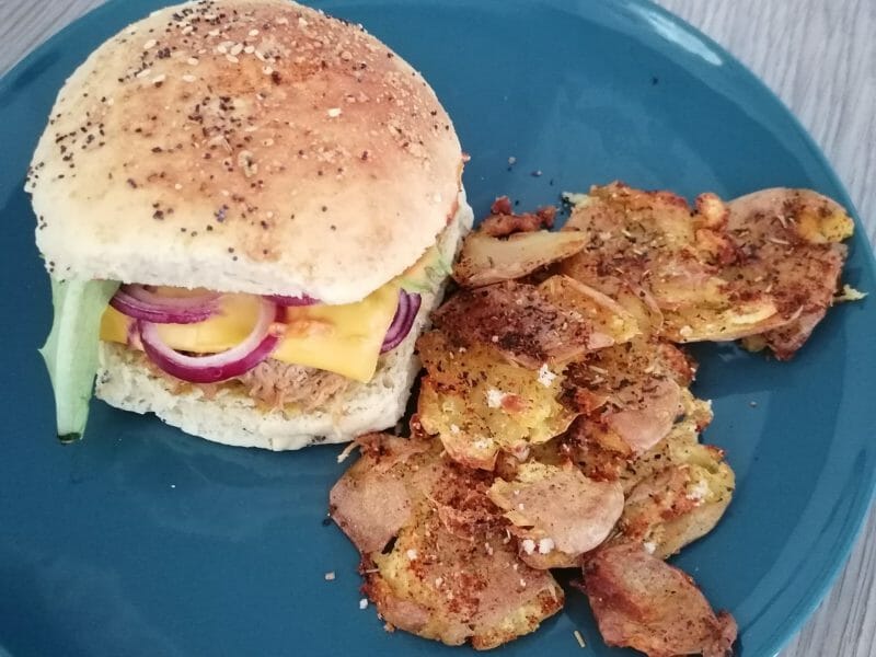 Cliquez pour zoomer ! Burger d’effiloché de porc Thermomix par Maudpharma