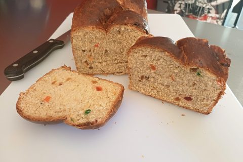 Cliquez pour zoomer ! Brioche mascarpone et fruits confits Thermomix par mary12775
