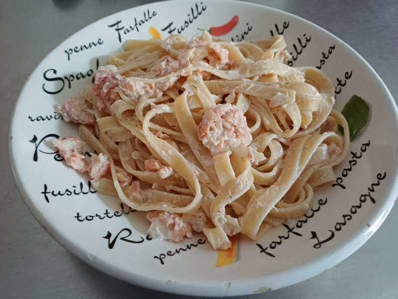 Cliquez pour zoomer ! Spaghettis au saumon fumé Thermomix par mary12775