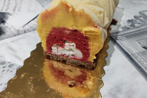 Cliquez pour zoomer ! Bûche glacée mangue et framboise Thermomix par Chrissy1327