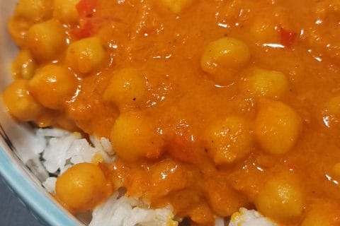 Cliquez pour zoomer ! Curry de pois chiches au lait de coco Thermomix par queenmoony