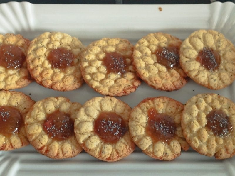 Cliquez pour zoomer ! Jam drops – Biscuits à la confiture Thermomix par ohaddaj