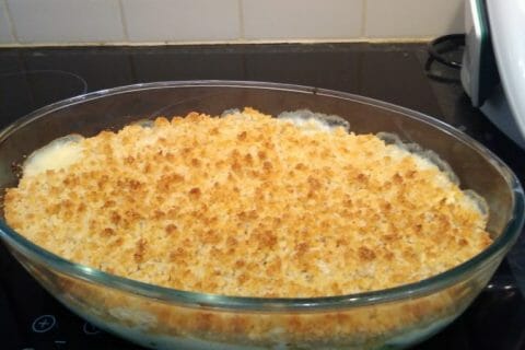 Cliquez pour zoomer ! Crumble courgettes, chèvre et lardons au Thermomix