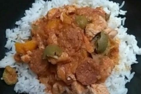 Cliquez pour zoomer ! Sauté de poulet au chorizo au Thermomix