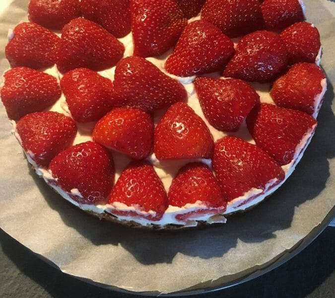Cliquez pour zoomer ! Tarte aux fraises sans cuisson Thermomix par Patnat1