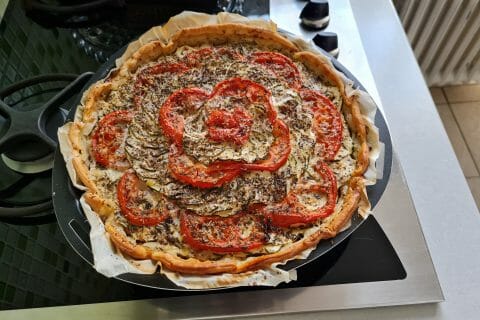 Cliquez pour zoomer ! Tarte salée façon tomates farcies Thermomix par Mimie LTRNR