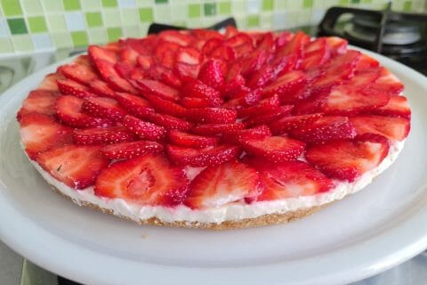 Cliquez pour zoomer ! Tarte aux fraises sans cuisson Thermomix par Mimie LTRNR