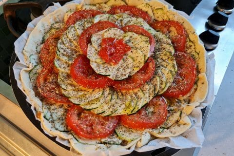 Cliquez pour zoomer ! Tarte salée façon tomates farcies Thermomix par Mimie LTRNR