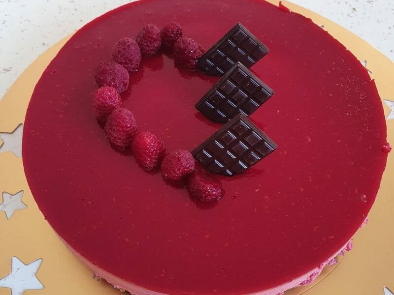 Cliquez pour zoomer ! Bavarois aux framboises Thermomix par Reb