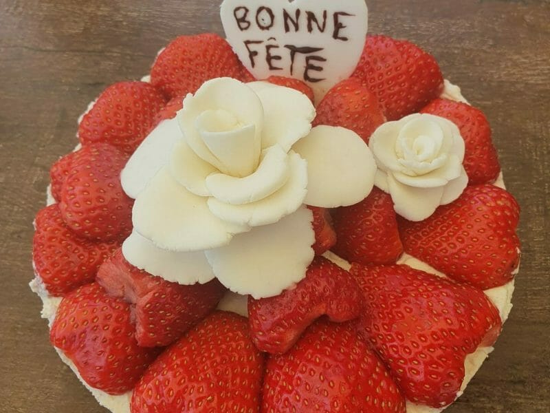 Cliquez pour zoomer ! Tarte aux fraises sans cuisson Thermomix par Reb