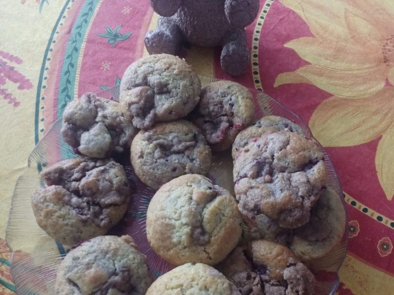 Cliquez pour zoomer ! Muffins aux mûres façon crumble Thermomix par aurora57