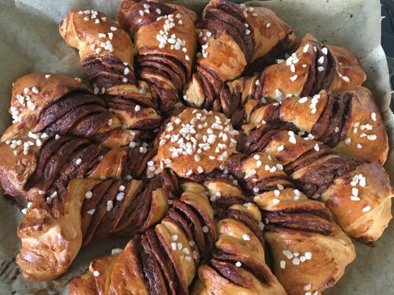 Cliquez pour zoomer ! Brioche étoilée au Nutella Thermomix par nanou06