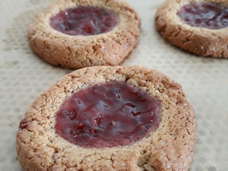 Jam drops Biscuits à la confiture au Thermomix Cookomix