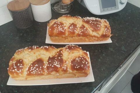 Cliquez pour zoomer ! Brioche tressée à la mie filante Thermomix par Haf77