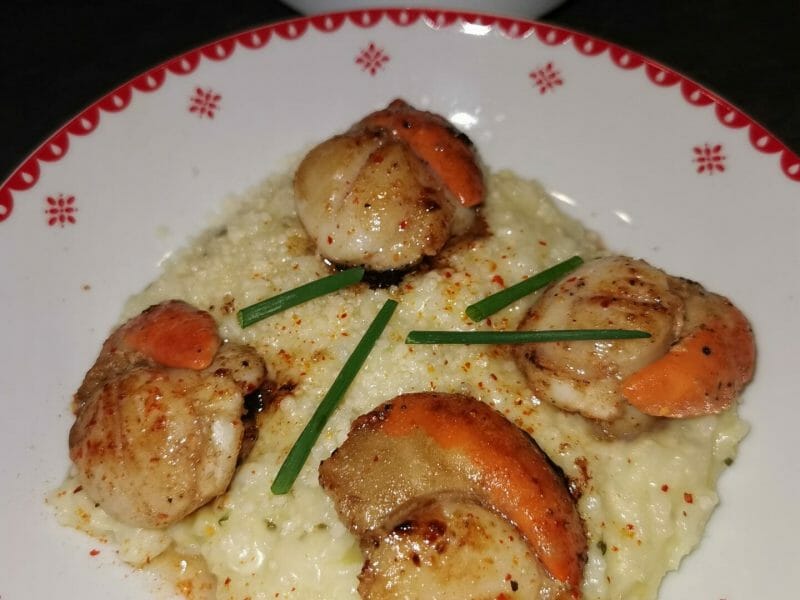 Cliquez pour zoomer ! Risotto aux Saint Jacques et poireaux Thermomix par Jennie68