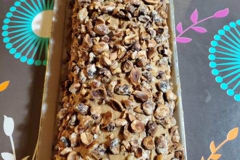 Cliquez pour zoomer ! Bûche pralinée aux éclats de noisettes caramélisés Thermomix par rainette95