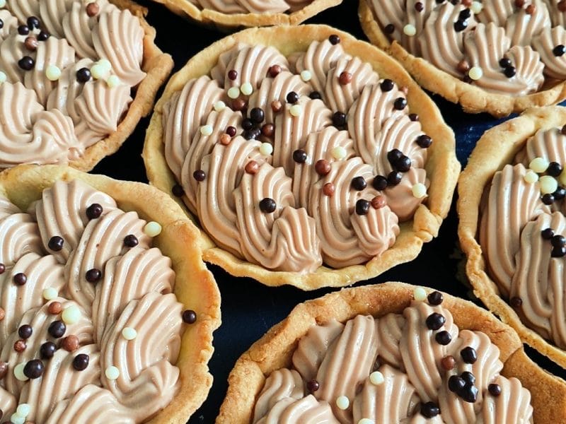 Cliquez pour zoomer ! Tartelettes chocolat et caramel beurre salé Thermomix par Alex-Leno-BZH