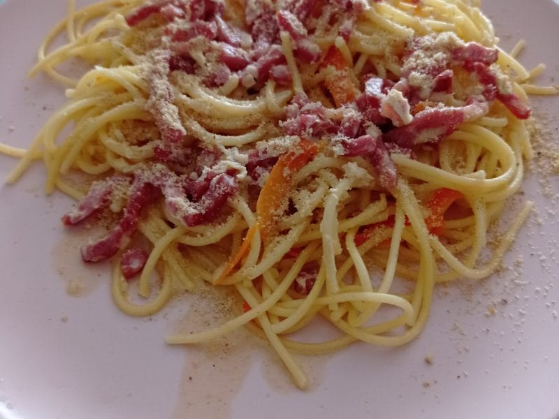 Cliquez pour zoomer ! Pâtes carbonara Thermomix par Ky74