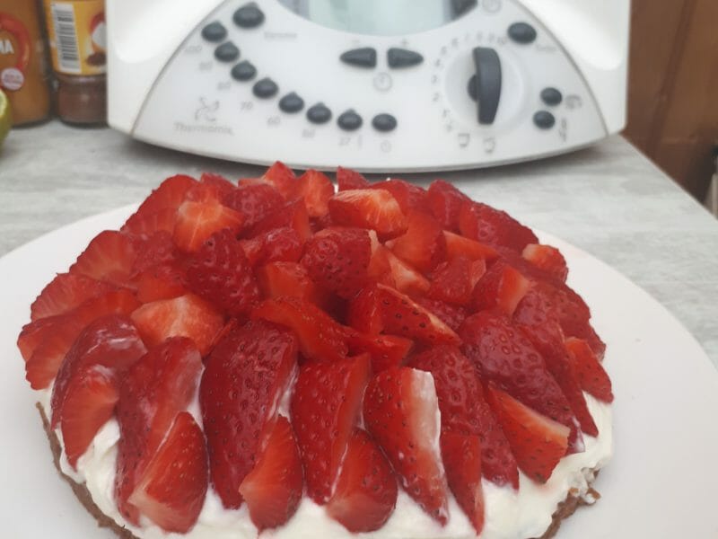 Cliquez pour zoomer ! Tarte aux fraises sans cuisson Thermomix par Alexie