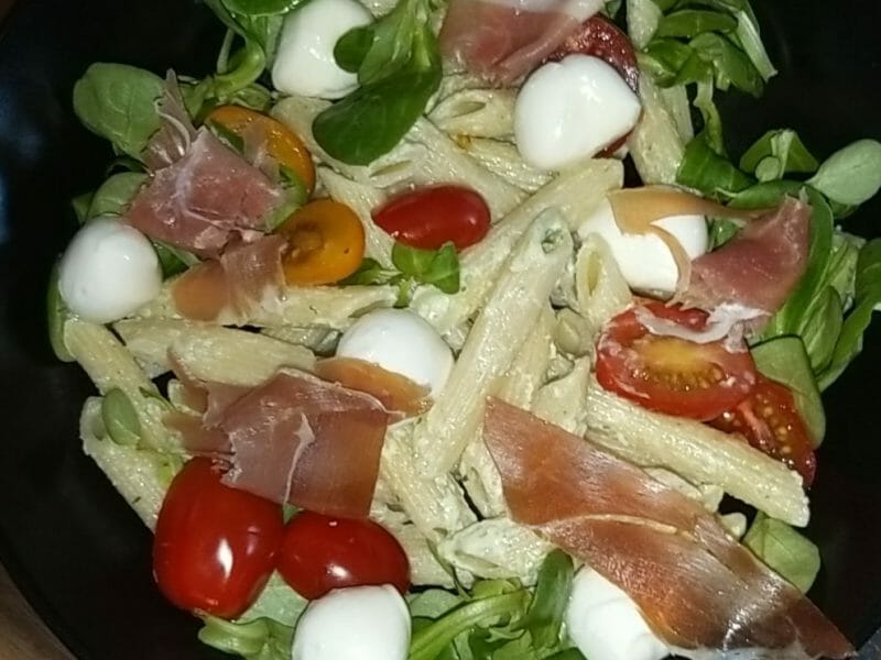 Cliquez pour zoomer ! Salade de penne à l’italienne Thermomix par Pricya