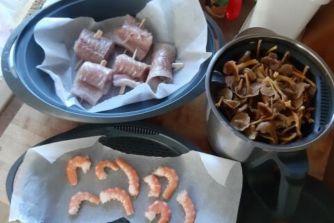 Cliquez pour zoomer ! Filets de sole aux crevettes et champignons Thermomix par Katou37
