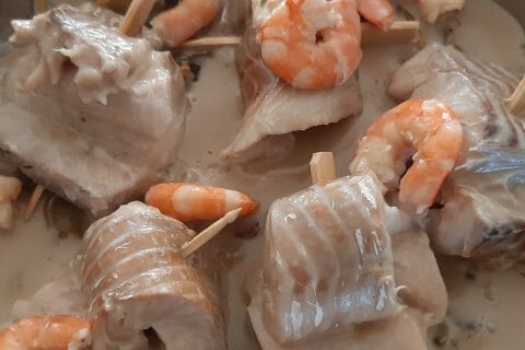 Cliquez pour zoomer ! Filets de sole aux crevettes et champignons Thermomix par Katou37