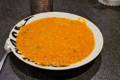 Cliquez pour zoomer ! Soupe de lentilles corail, curry et coco Thermomix par Marielaure13