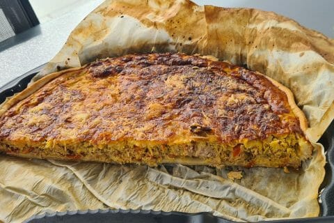 Cliquez pour zoomer ! Tarte au thon, tomate et moutarde Thermomix par Marielaure13