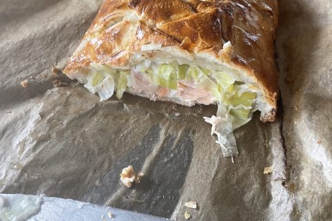Cliquez pour zoomer ! Feuilleté saumon et poireaux Thermomix par lulululullucie