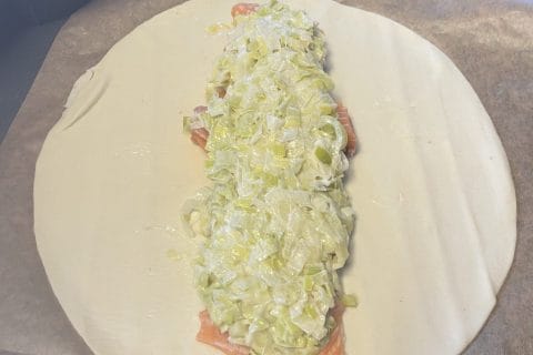 Cliquez pour zoomer ! Feuilleté saumon et poireaux Thermomix par lulululullucie