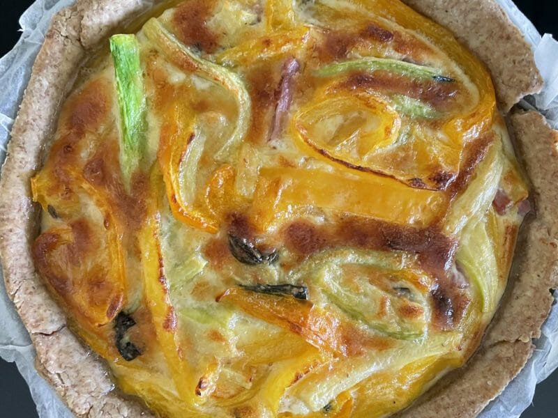 Cliquez pour zoomer ! Quiche poivrons et courgettes Thermomix par Inthemix28