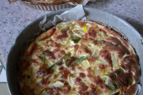 Cliquez pour zoomer ! Quiche poivrons et courgettes au Thermomix