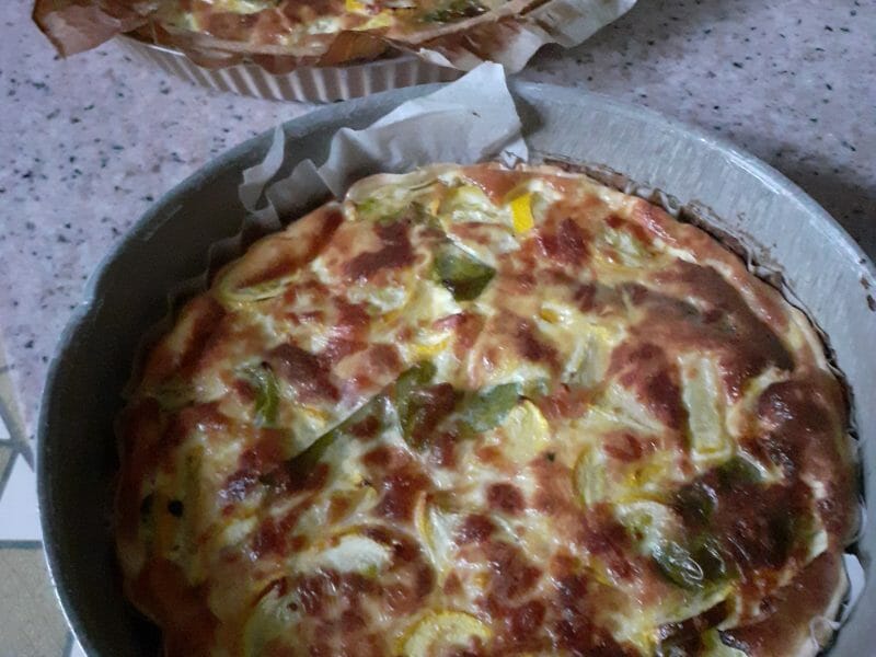 Cliquez pour zoomer ! Quiche poivrons et courgettes Thermomix par rouckyina