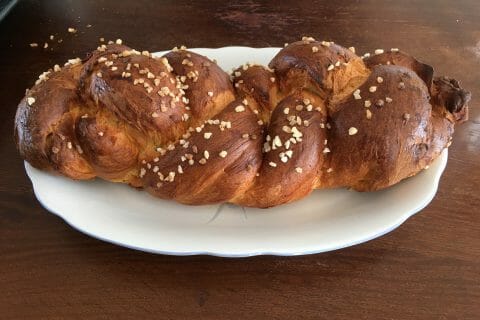 Cliquez pour zoomer ! Brioche tressée à la mie filante au Thermomix