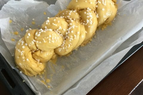 Cliquez pour zoomer ! Brioche tressée à la mie filante au Thermomix