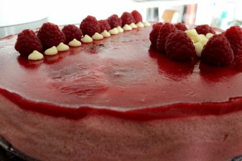 Cliquez pour zoomer ! Bavarois aux framboises au Thermomix