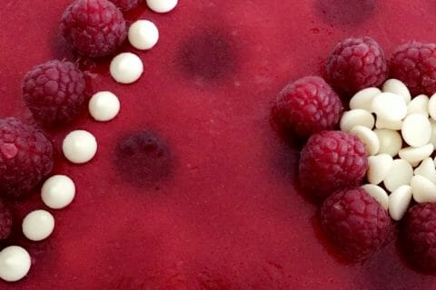 Cliquez pour zoomer ! Bavarois aux framboises au Thermomix