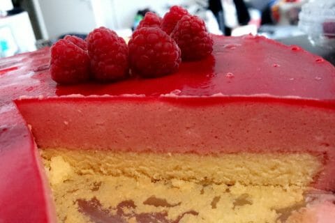 Cliquez pour zoomer ! Bavarois aux framboises au Thermomix