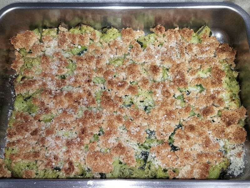 Cliquez pour zoomer ! Crumble courgettes, basilic et parmesan Thermomix par ANNA
