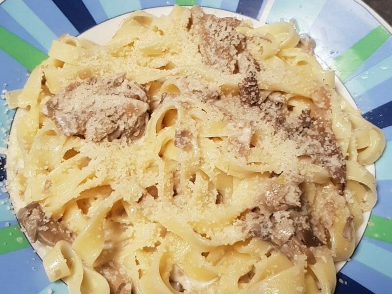 Cliquez pour zoomer ! Tagliatelle sauce crémeuse aux pleurotes Thermomix par ANNA