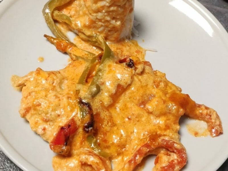 Cliquez pour zoomer ! Poulet à la crème de poivrons Thermomix par ANNA