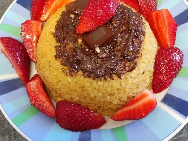 Cliquez pour zoomer ! Bowl cake banane et pépites de chocolat Thermomix par ANNA