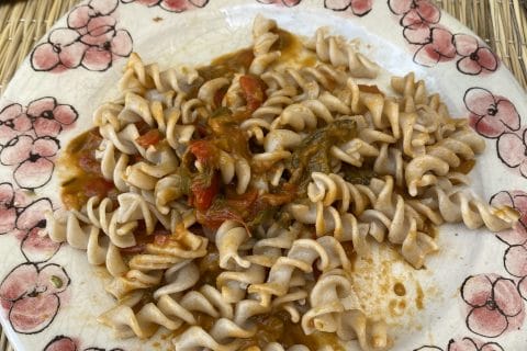 Cliquez pour zoomer ! Pâtes sauce aux poivrons grillés Thermomix par originebike