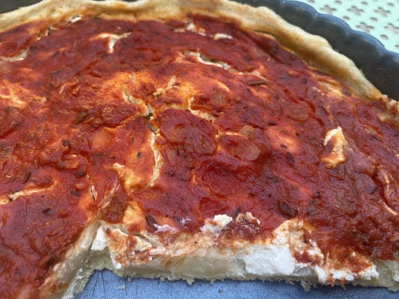 Cliquez pour zoomer ! Tarte brandade et tomate Thermomix par originebike