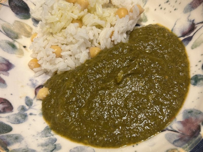 Cliquez pour zoomer ! Épinards à l’indienne Thermomix par originebike
