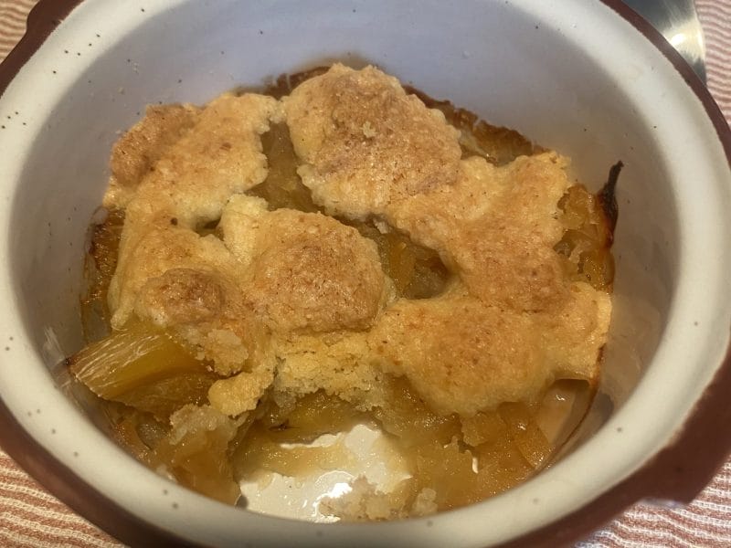 Cliquez pour zoomer ! Crumble coco, poires et pommes Thermomix par originebike