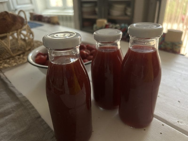 Cliquez pour zoomer ! Sirop de queues de fraises Thermomix par originebike