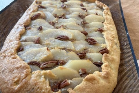 Cliquez pour zoomer ! Tarte rustique poire pécan Thermomix par originebike
